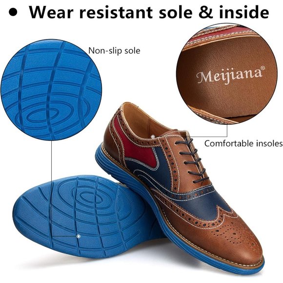 Men\'s Brown Oxford Casual Dress Shoes for Men main image 3